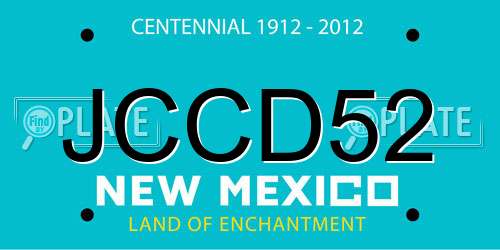 JCCD52 New Mexico License Plate
