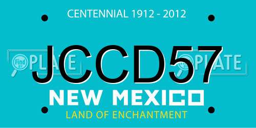 JCCD57 New Mexico License Plate