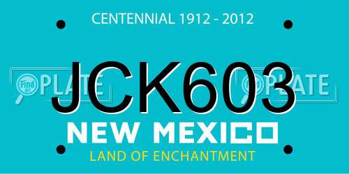 JCK603 New Mexico License Plate
