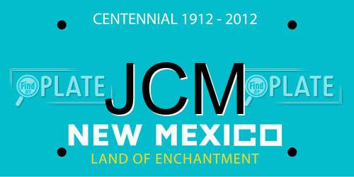 JCM New Mexico License Plate