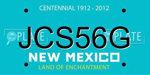 JCS56G New Mexico License Plate