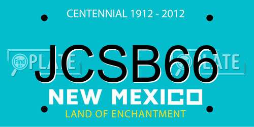 JCSB66 New Mexico License Plate