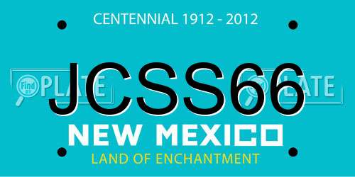 JCSS66 New Mexico License Plate