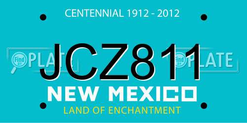 JCZ811 New Mexico License Plate