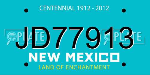 JD77913 New Mexico License Plate