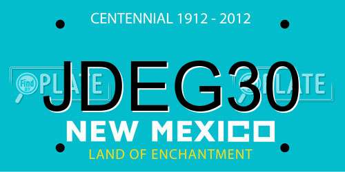 JDEG30 New Mexico License Plate