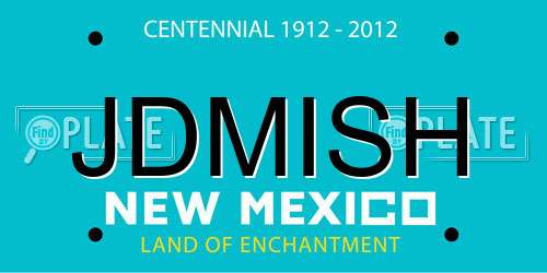 JDMISH New Mexico License Plate