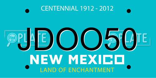 JDOO50 New Mexico License Plate