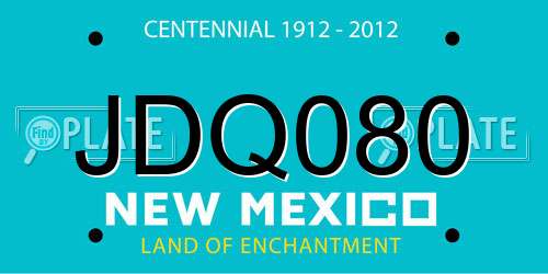 JDQ080 New Mexico License Plate