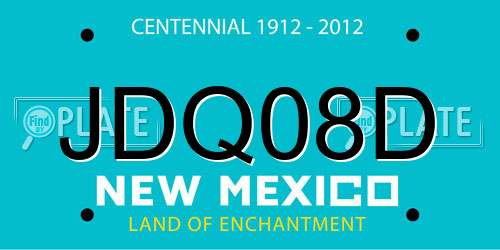 JDQ08D New Mexico License Plate