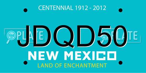 JDQD50 New Mexico License Plate