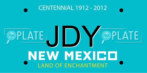 JDY New Mexico License Plate