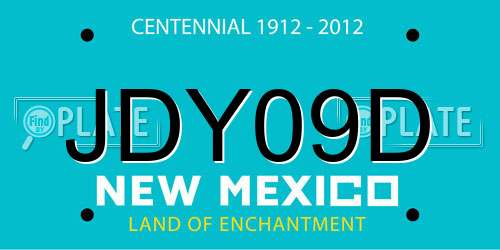 JDY09D New Mexico License Plate
