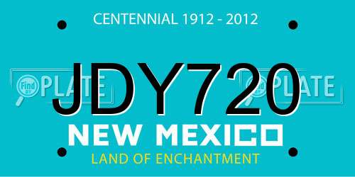JDY720 New Mexico License Plate