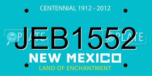 JEB1552 New Mexico License Plate