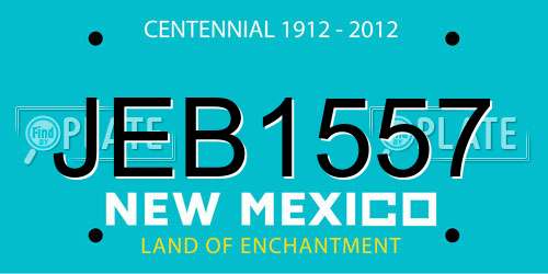 JEB1557 New Mexico License Plate