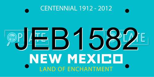 JEB1582 New Mexico License Plate