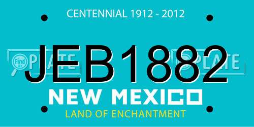 JEB1882 New Mexico License Plate
