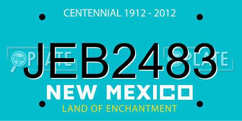 JEB2483 New Mexico License Plate