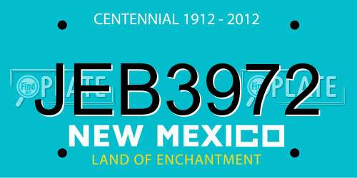 JEB3972 New Mexico License Plate
