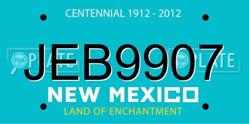 JEB9907 New Mexico License Plate