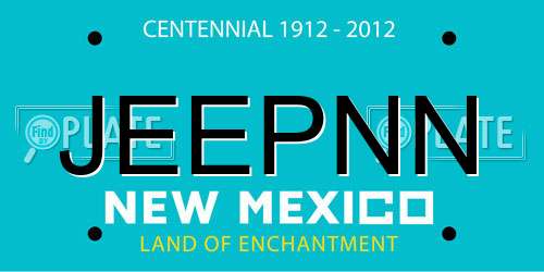 JEEPNN New Mexico License Plate