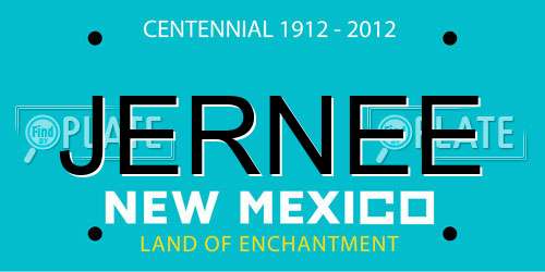JERNEE New Mexico License Plate