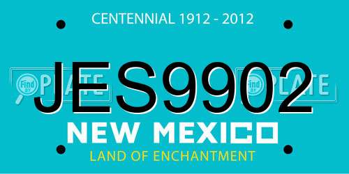 JES9902 New Mexico License Plate