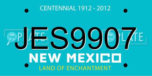 JES9907 New Mexico License Plate