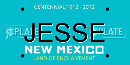 JESSE New Mexico License Plate