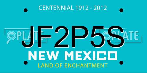 JF2P5S New Mexico License Plate