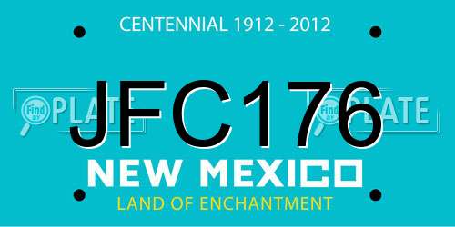 JFC176 New Mexico License Plate