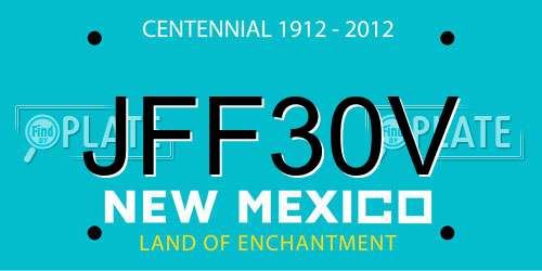 JFF30V New Mexico License Plate
