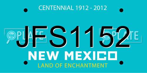 JFS1152 New Mexico License Plate
