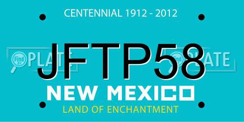 JFTP58 New Mexico License Plate