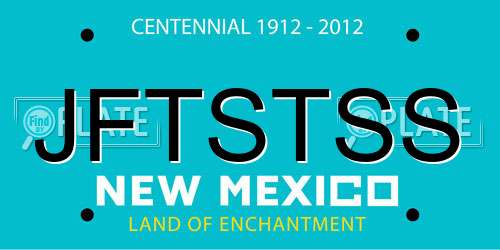 JFTSTSS New Mexico License Plate