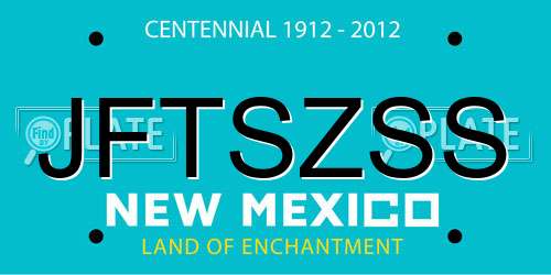 JFTSZSS New Mexico License Plate