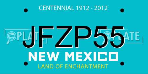 JFZP55 New Mexico License Plate