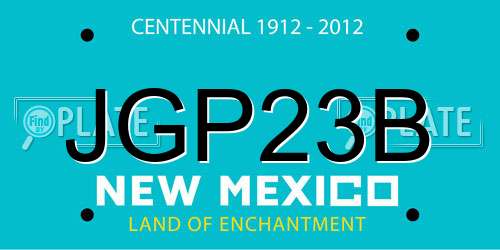 JGP23B New Mexico License Plate