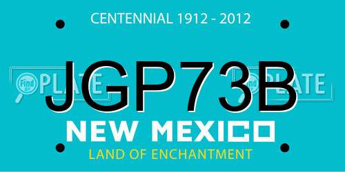 JGP73B New Mexico License Plate