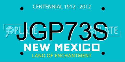 JGP73S New Mexico License Plate