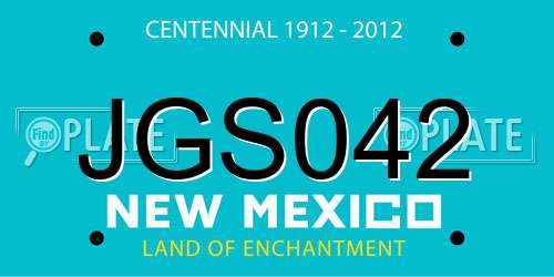 JGS042 New Mexico License Plate