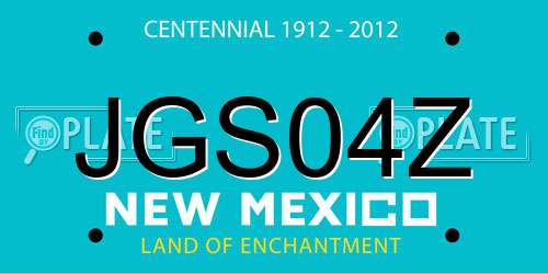 JGS04Z New Mexico License Plate