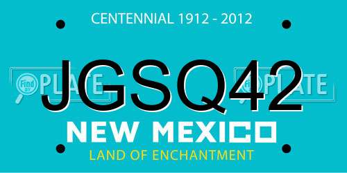 JGSQ42 New Mexico License Plate