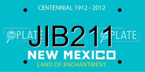 JIB211 New Mexico License Plate