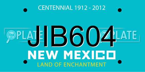 JIB604 New Mexico License Plate