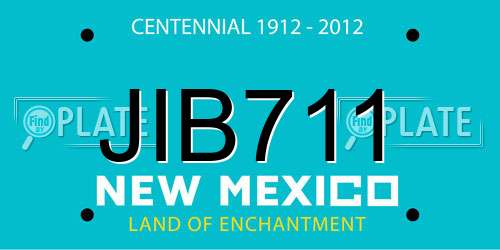 JIB711 New Mexico License Plate