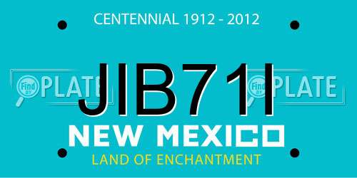 JIB71I New Mexico License Plate