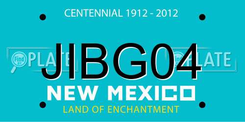 JIBG04 New Mexico License Plate