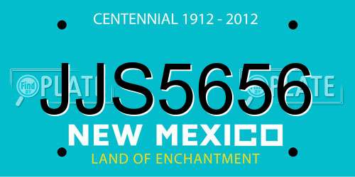 JJS5656 New Mexico License Plate